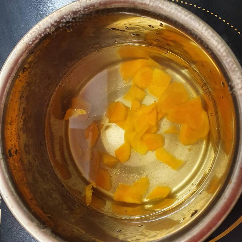 Boil Turmeric in water