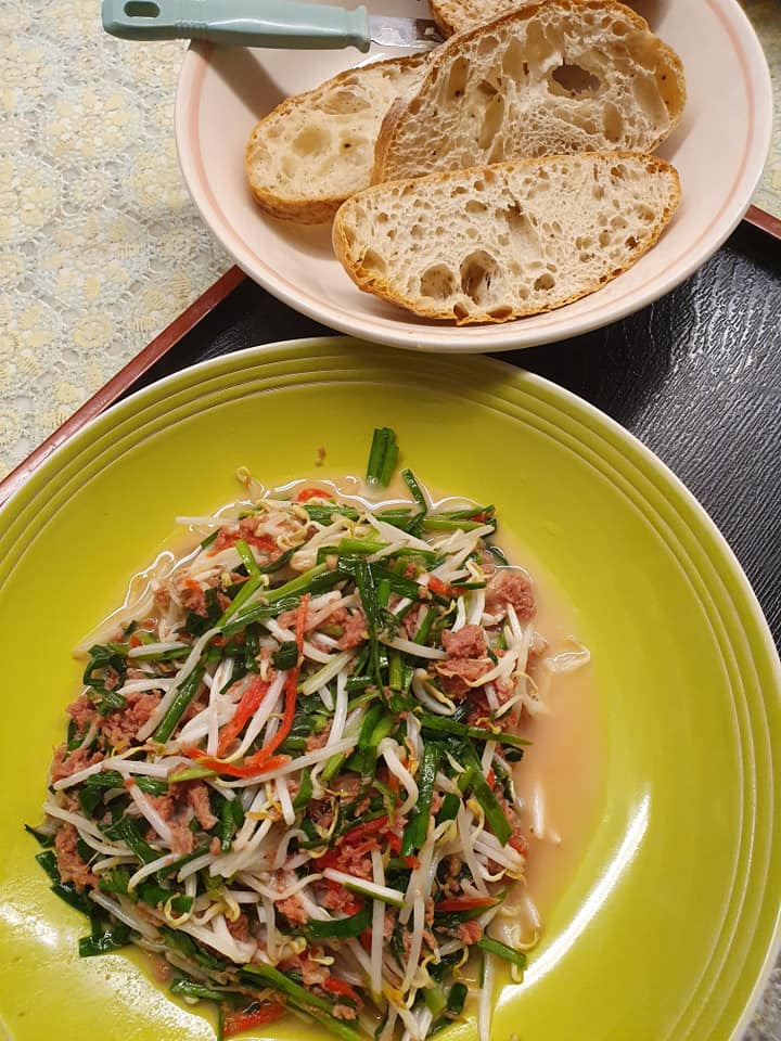 Corn Beef with Chives & Beansprout