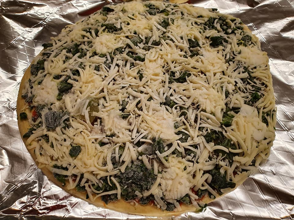 Spinach Cheesey Pizza