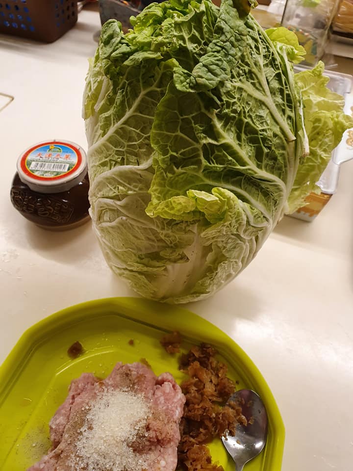 Ingredients for Mille-Feuille Napa Cabbage with mince pork filling