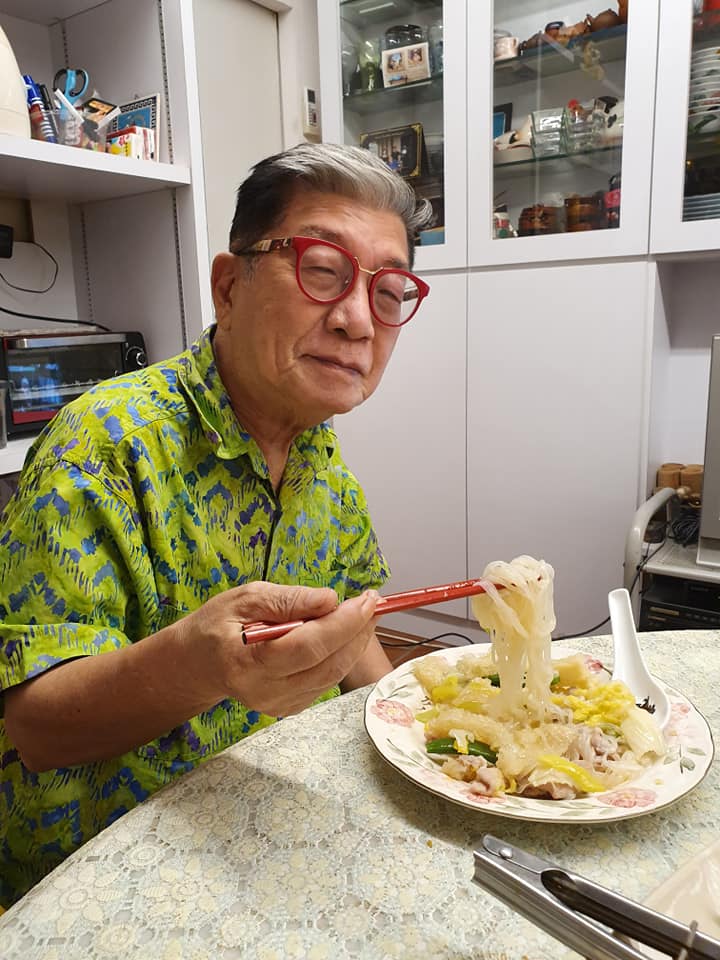 Samurai enjoying his Fried Fish Maw with Japanese Shirataki Noodle 