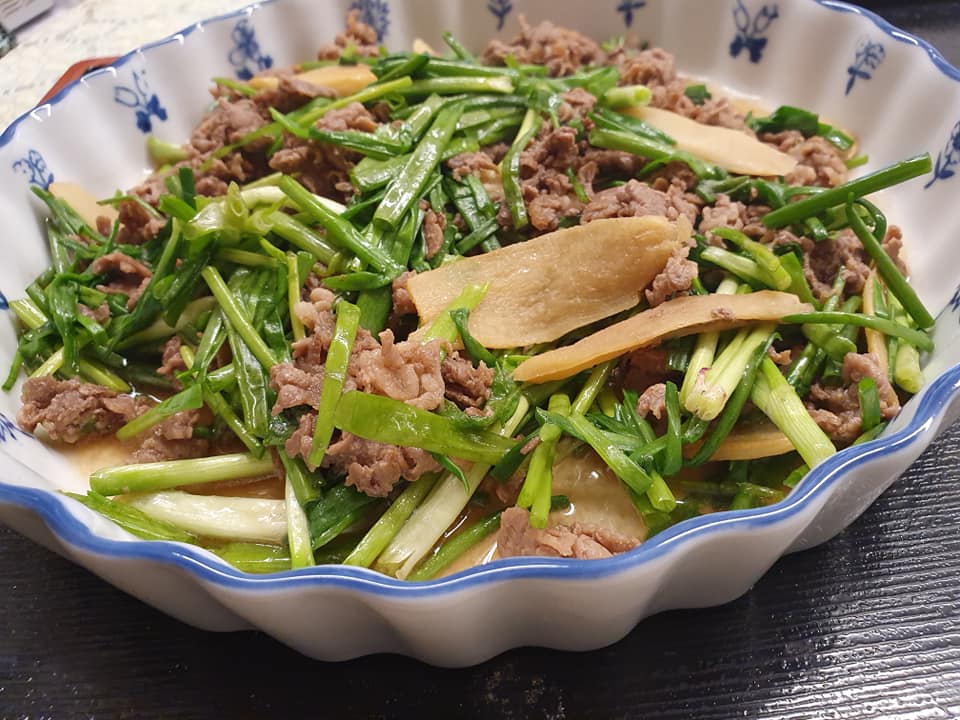 Stir Fry Spring Onion, Ginger & Beef