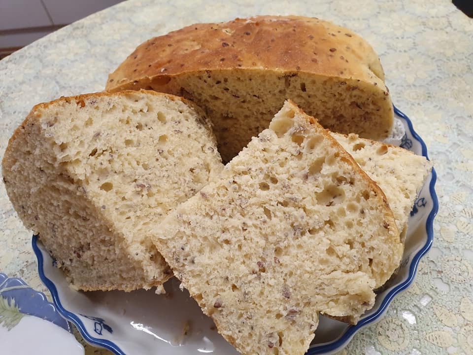 A big loaf of Flaxseed Bread
