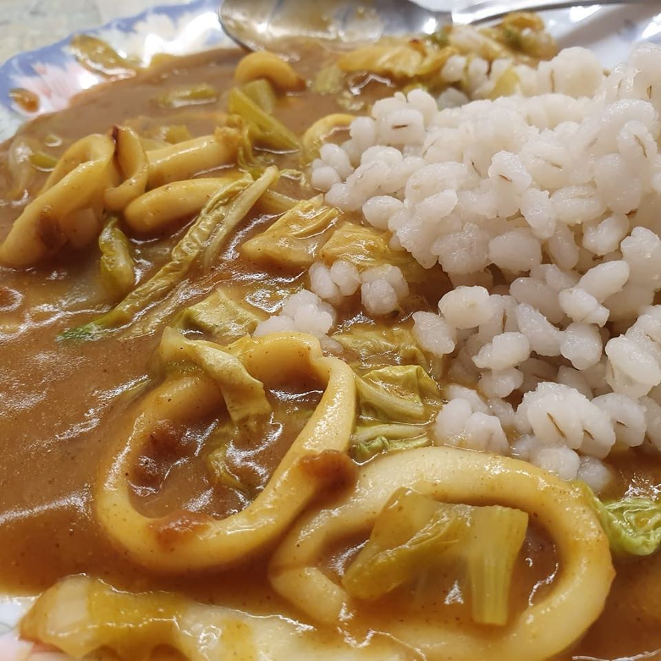 Japanese Curry with Cuttlefish and Barley Grains