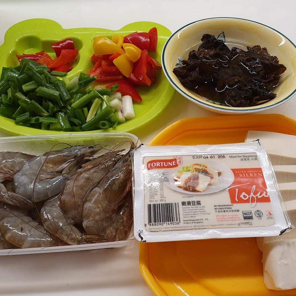 Ingredients for Guo Tie Tofu