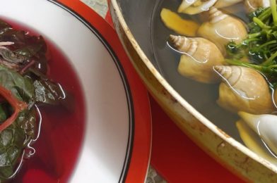 Red Spinach Soup & Boiled Gong Gong