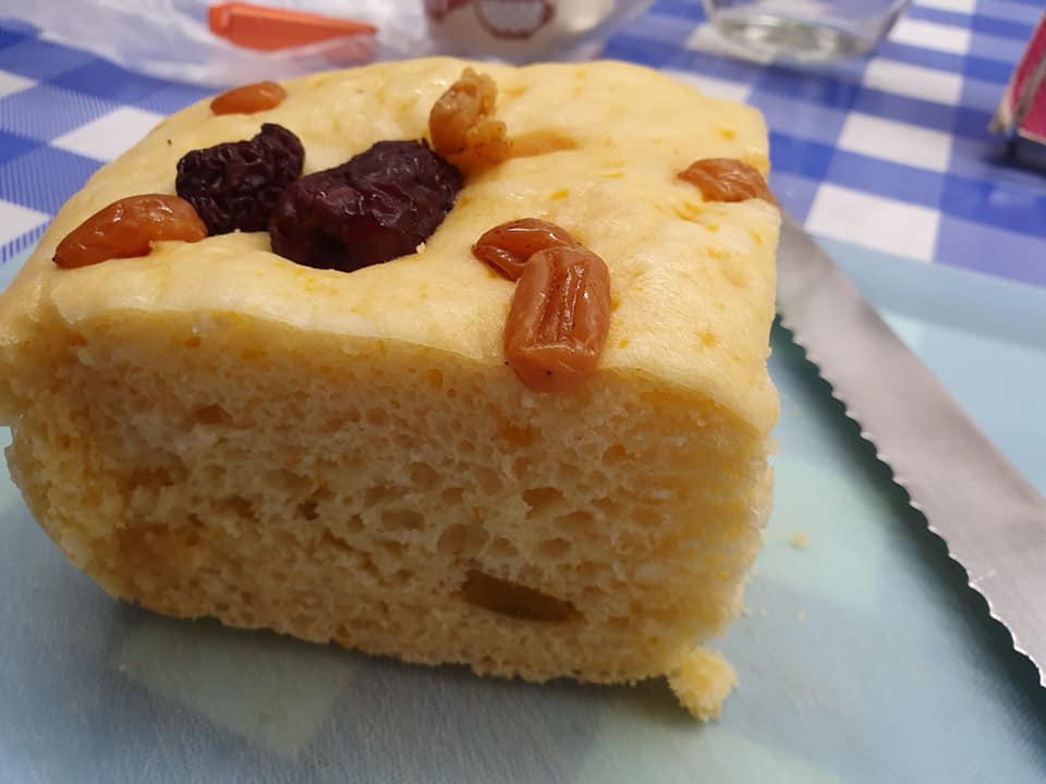 Chinese Steamed Pumpkin Cake with Red Dates and Raisins