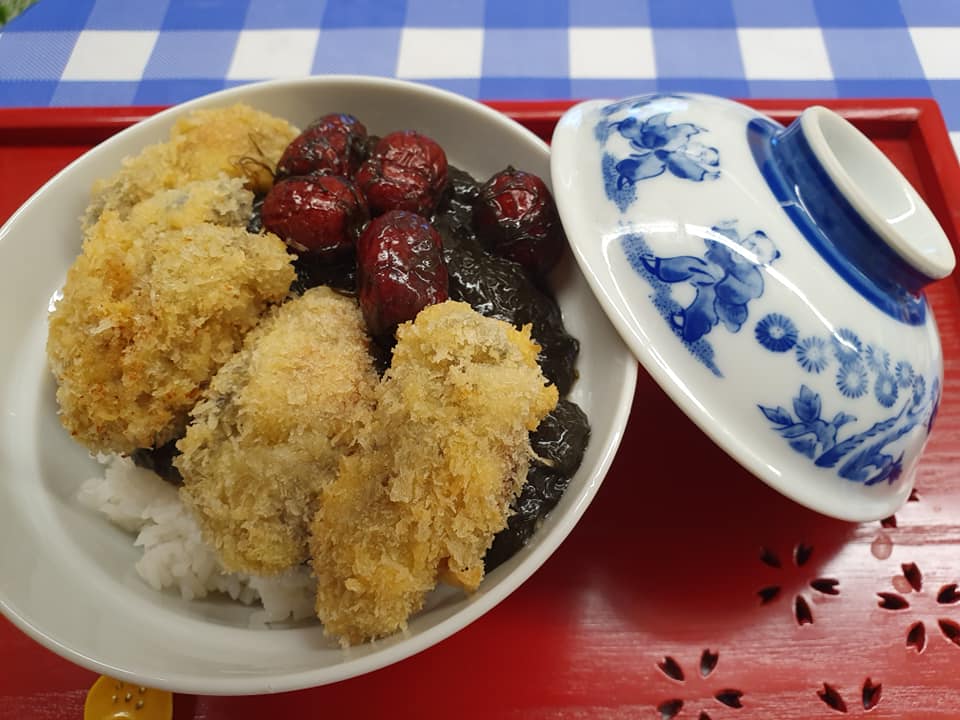 Golden Oyster Fritters Donburi