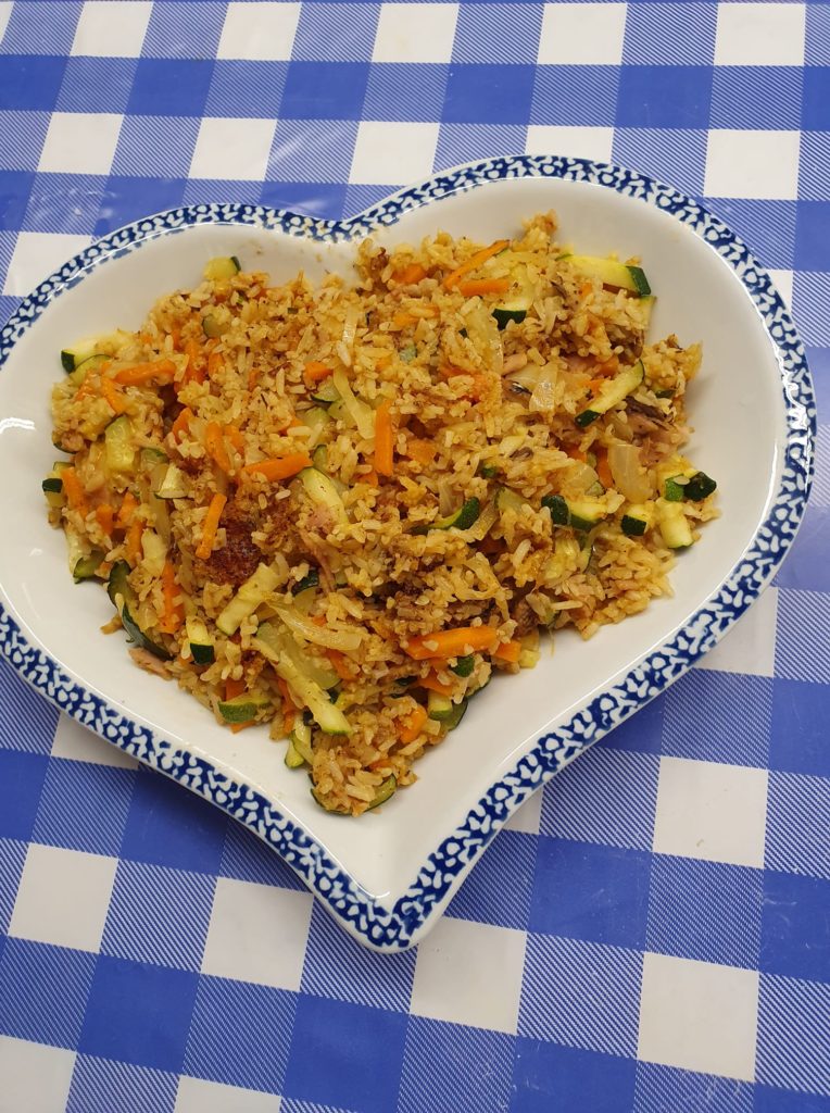 Special Zucchini Canned Sardine Fried Rice