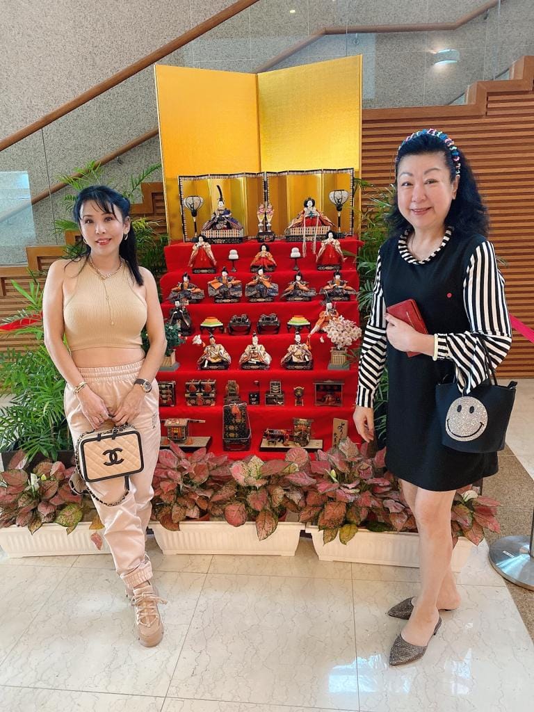 CATherina with friend at Japan Association Singapore