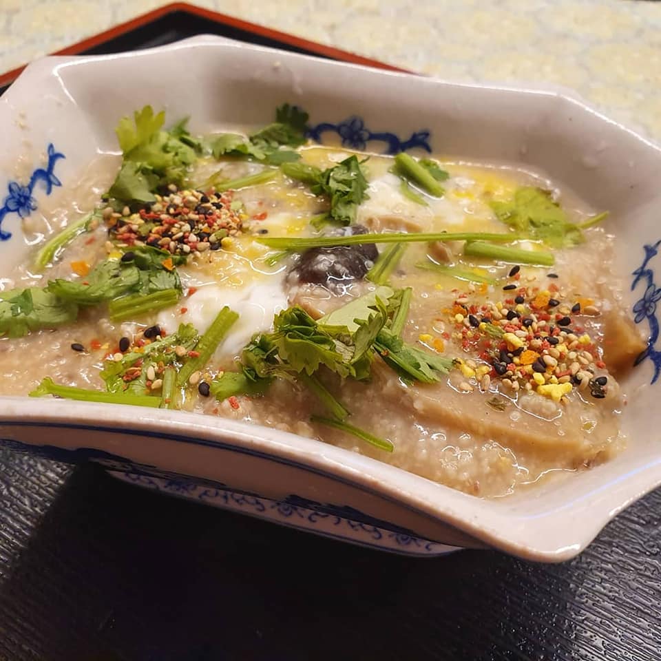 Savoury Oatmeal with Abalone and Shiitaki