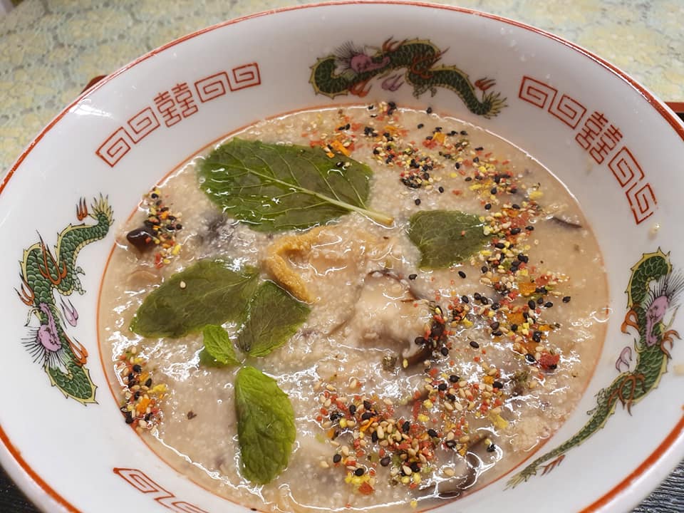 Savoury Oatmeal with Abalone and Shiitaki